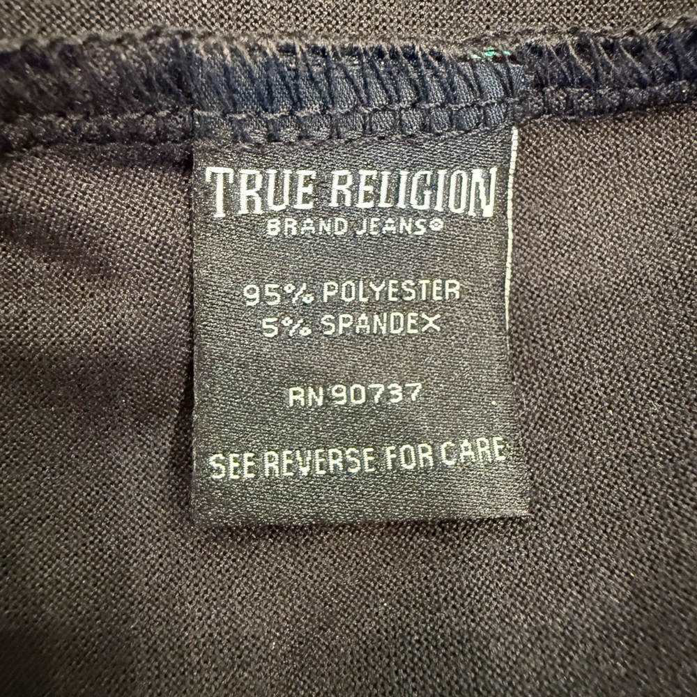 True Religion NWT Black Long Sleeve Brushed Jersey Pajama Jogger Set (0691) - Picture 11 of 13